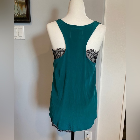 100% silk tank with lace underlay - Picture 4 of 4